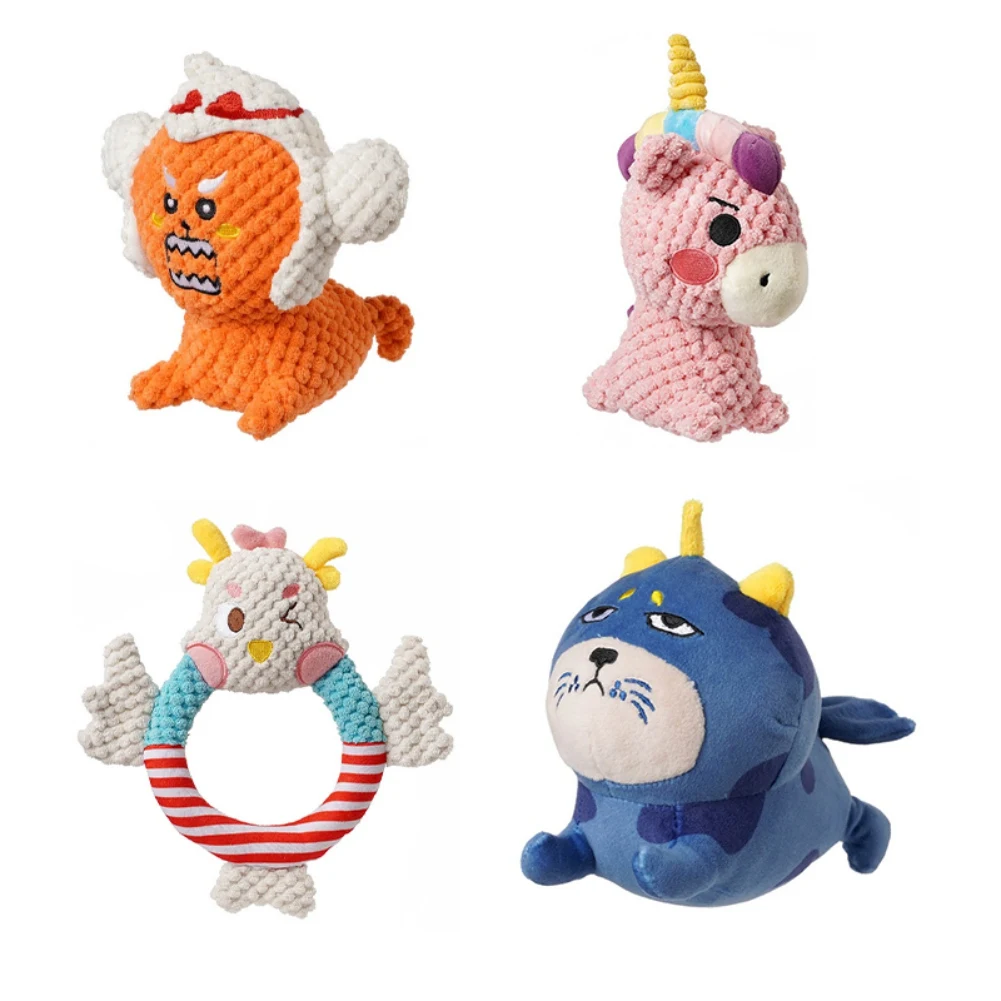 

Милая игрушка-пищалка для собак и кошек, форма животного, устойчивая к укусам игрушка-моляр для маленьких и средних собак, товары для тренир...