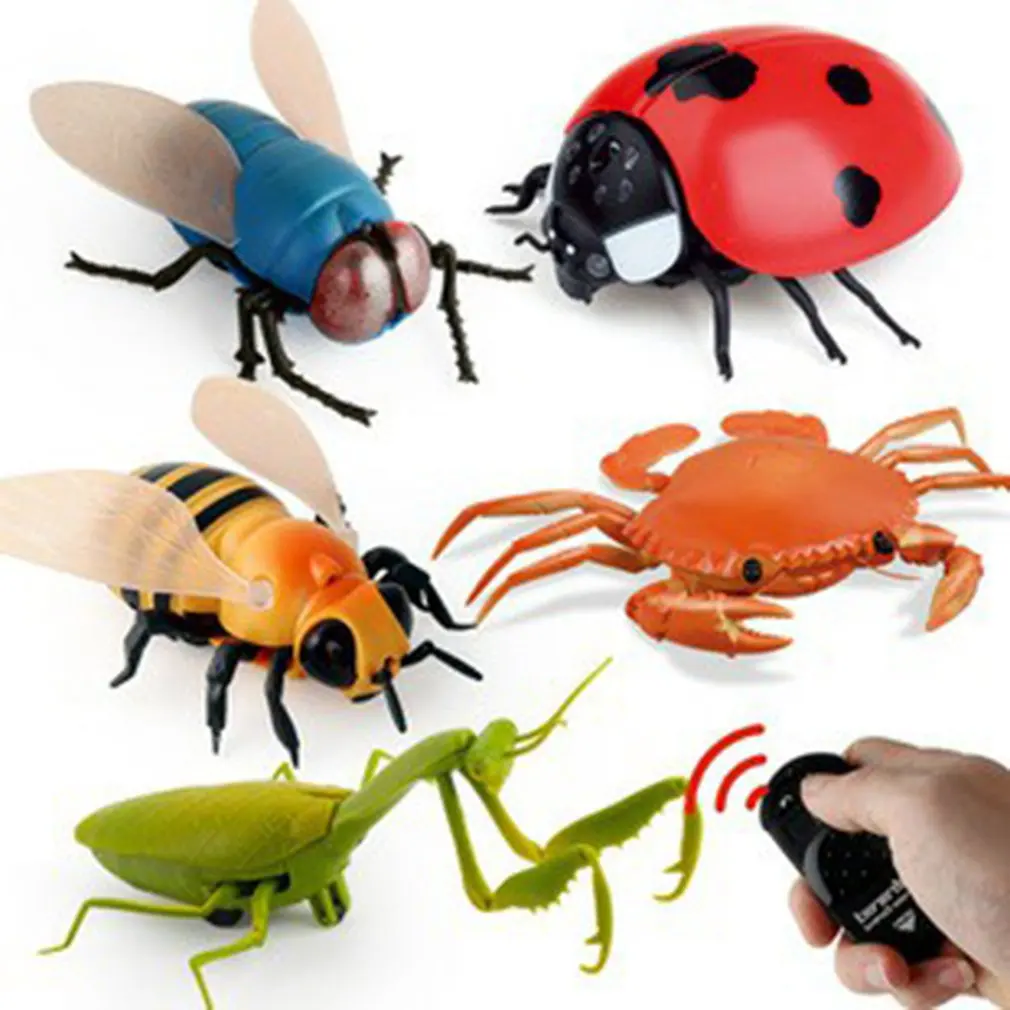 

Strange Simulation Infrared Remote Control Insect Fly Bee Ladybug Crab Mantis Plastic Whole Funny Toy Intelligence RC Animals