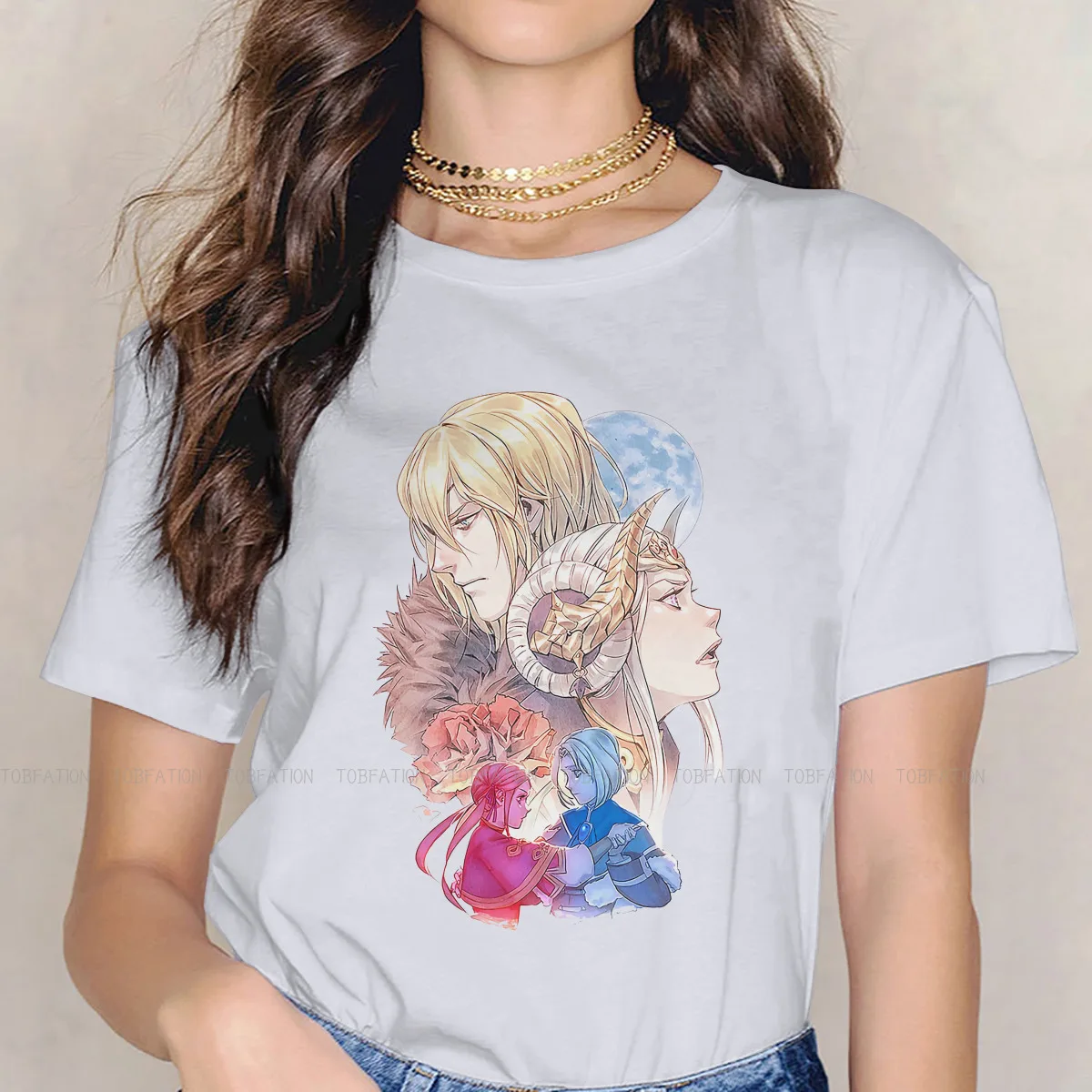 

Azure Moon2 TShirt For Women Fire Emblem Game Tees Harajuku Ladies T Shirt Basic Graphic Loose