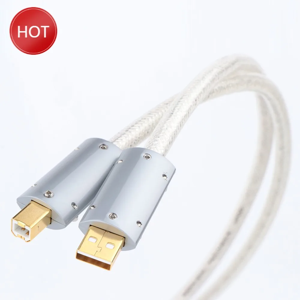 QED OCC посеребренный USB-аудиокабель для передачи данных Hi-Fi USB-кабель DAC Hi-End USB