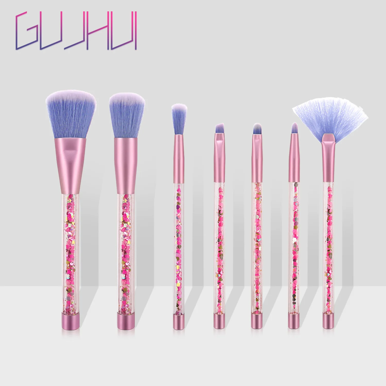 Кисть для макияжа с блестками и зыбучим песком нейлоновая шерстяная прозрачная