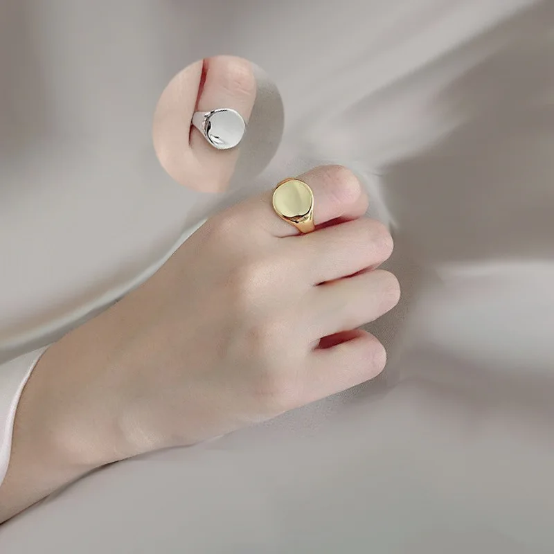 Мужское и женское кольцо из серебра 925 пробы с изменяемым размером