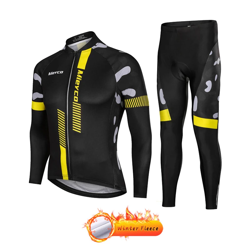 

Зимний флисовый велосипедный костюм Maillot Ciclismo, мужские велосипедные аксессуары, уличная спортивная одежда, MTB гоночная форма, зимний компле...