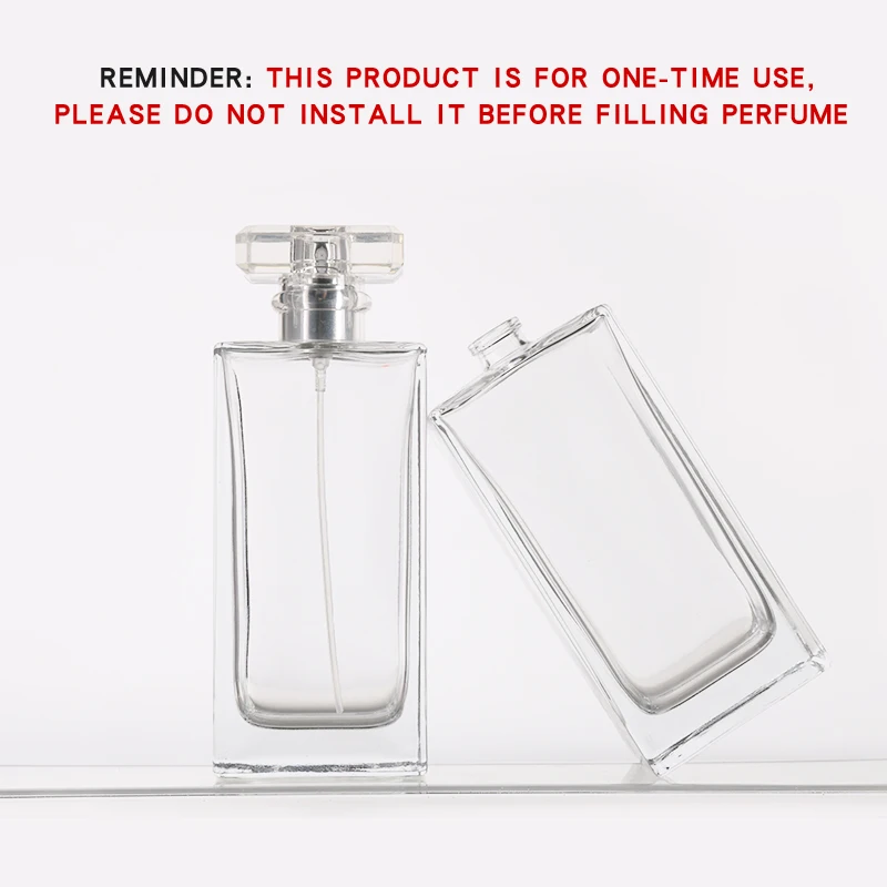 Бесплатный логотип на заказ 120 мл роскошный пустой квадратный Толстый Стеклянный