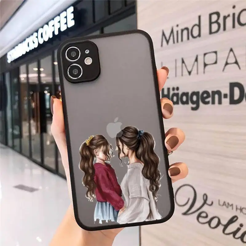 

best friends Phone Case matte transparent black For iPhone 7 8 x xs xr 11 12 pro plus mini max Clear Funda