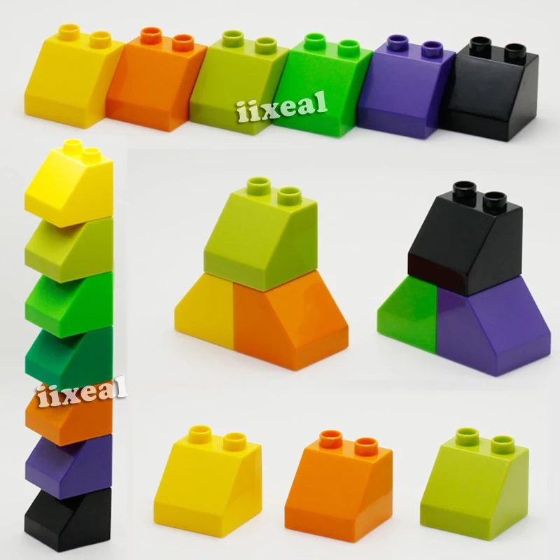 Крупные кубики большого размера 1X2 детали конструктора инвертированный угол 45