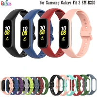 silicone watch strap for samsung galaxy fit 2 sm r220 smartwatch bracelet replacement sport watchband wristband accessories belt