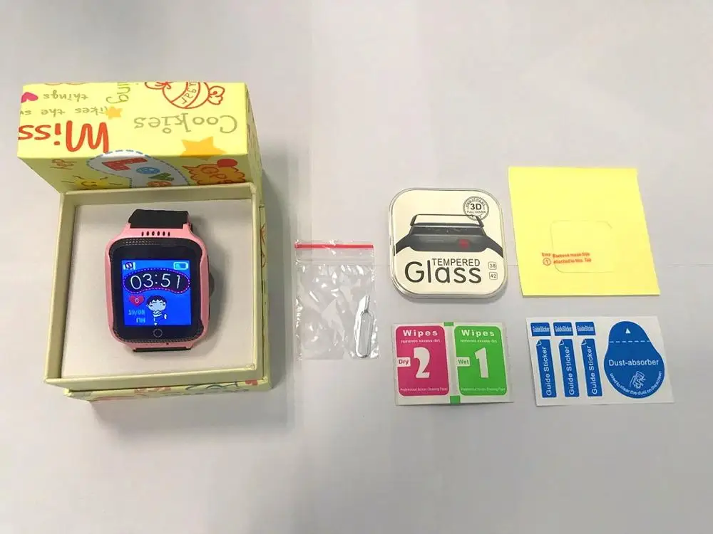 MOCRUX Q28 gps Смарт часы с камерой фонарик детские часы SOS вызова расположение устройства трекер для ребенка безопасный PK Q100 Q90 Q60 Q50 - Цвет: Pink add film