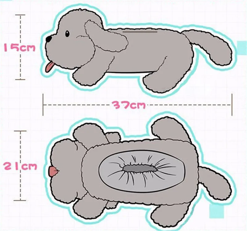 Мягкие Плюшевые коробки для салфеток Держатель новизны Коричневый Милый