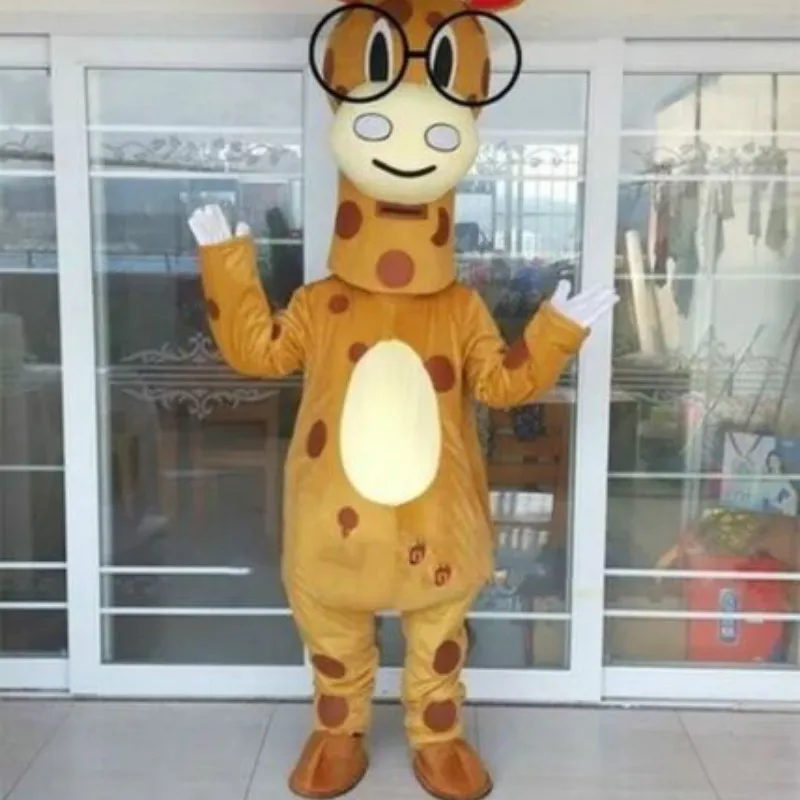 

New Christmas Carnival Performance Costume Halloween Cartoon Giraffe Cosplay Set Birthday Party Adult Advertising Parade Mascot