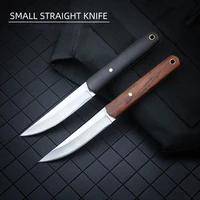 hysenss mini straight knife outdoor tactical hunting camping jungle survival self defense portable edc tool stainless steel