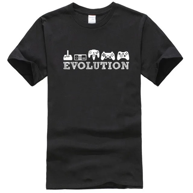 Evolution Gaming T-SHIRT Gamer Nerd Geek Tee Top Funny Present birthday gift | Мужская одежда