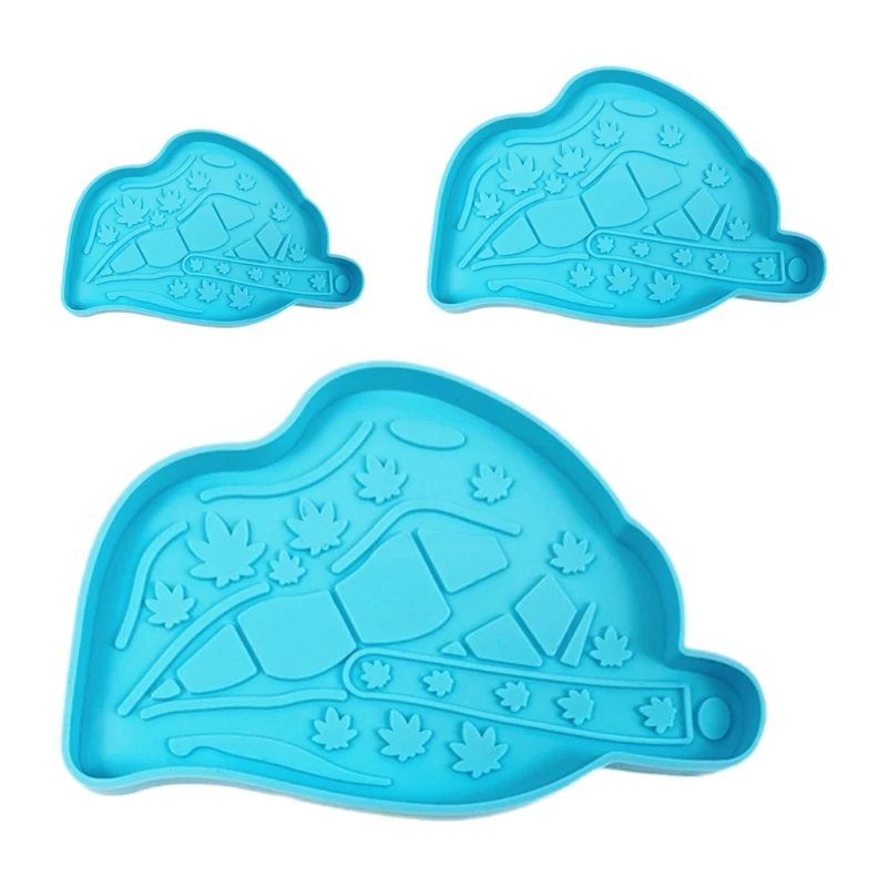 

3 Pcs Maple Lips Keychain Epoxy Resin Mold Serving Board Tray Coaster Silicone Mould DIY Crafts Casting Tools