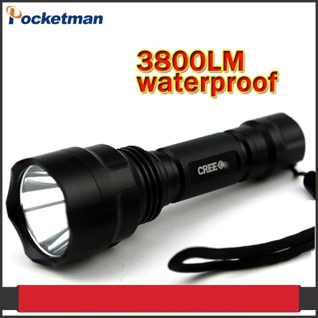 Светодиодный фонарик Pocketman C8 XM L2 18650 лм холодный естественный белый свет батарея