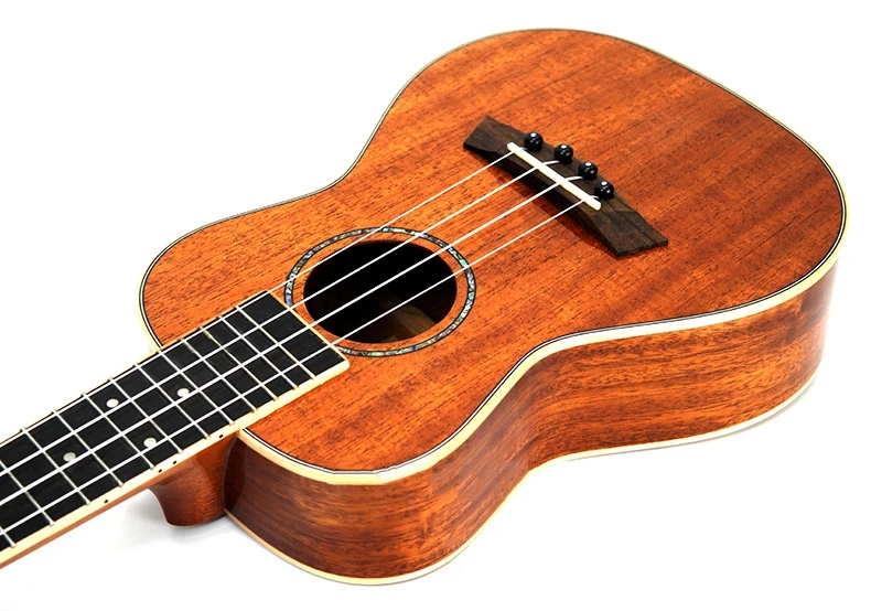 Укулеле 23 дюйма полностью солидный концертный красно красный глянцевый мини