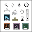 Креативная эмалированная брошь с компьютерной клавиатурой WASD Mouse Arrow PS AI Tool песочные часы сплав значок булавка ювелирные изделия подарок для друзей