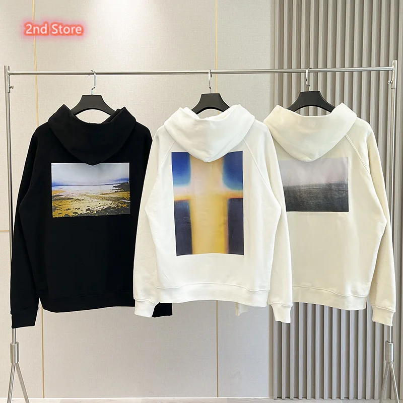 

Fw21 new fashion men's Hoodie Sweatshirt Jerry Lorenzo designer back landscape print 100% cotton hip hop loose Unisex Hoodie