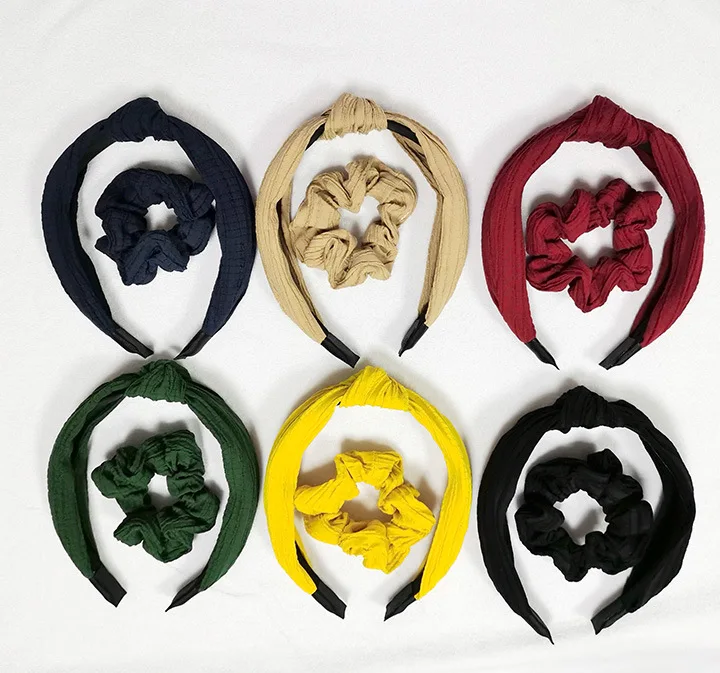 

Новинка 2020, элегантные женские повязки для волос с узлом, набор повязок для девушек, широкий женский головной убор, аксессуары для волос