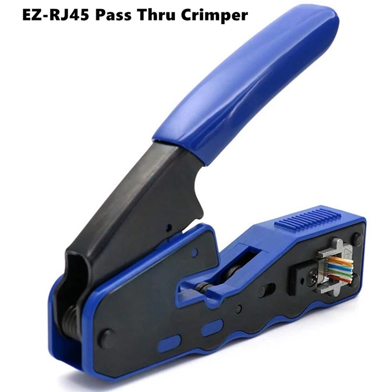 

RJ45 Crimper Tool Kit Wire Tool for Cat6 Cat5 Cat5E 8P8C Modular Connectors All-In-One Stripper Cutter Crimper Tool