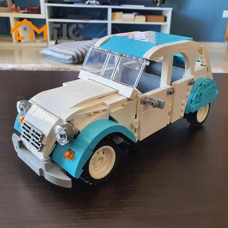 

MOC Citroen 2CV Dolly Simulation Car Collection Model 760pcs Building Blocks Diy Bricks Educational Christmas Gift For Children