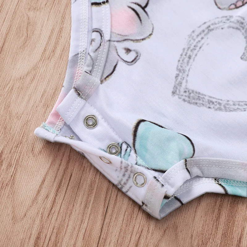 Милый комбинезон С Рисунком Слона и воздушного шара для новорожденных Детская