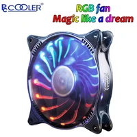 pccooler pc sk120 starry sky 12cm computer case cooling fan quiet rgb led magic adjustable 120mm cpu cooler water cooling fan