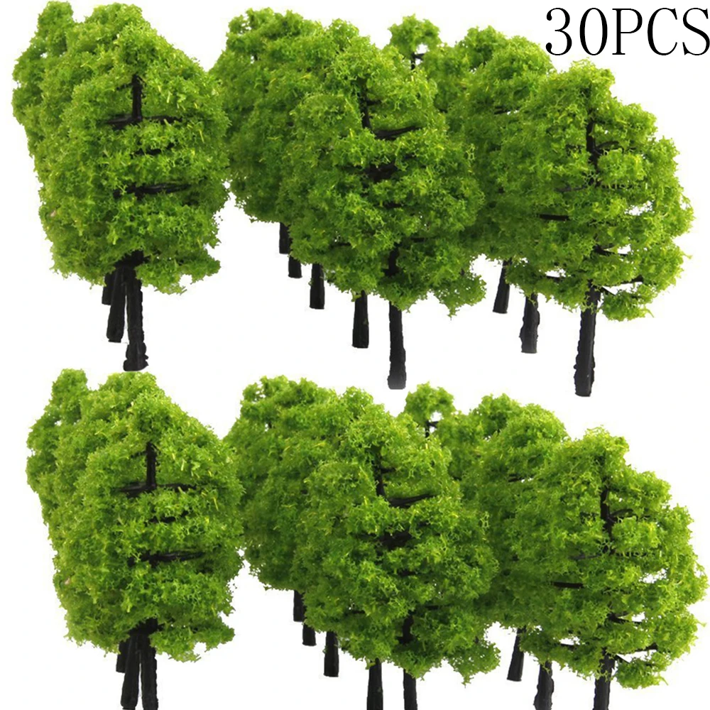 30 шт./компл. пластик дерево МОДЕЛЬ искусственная миниатюра Декорации ж/д