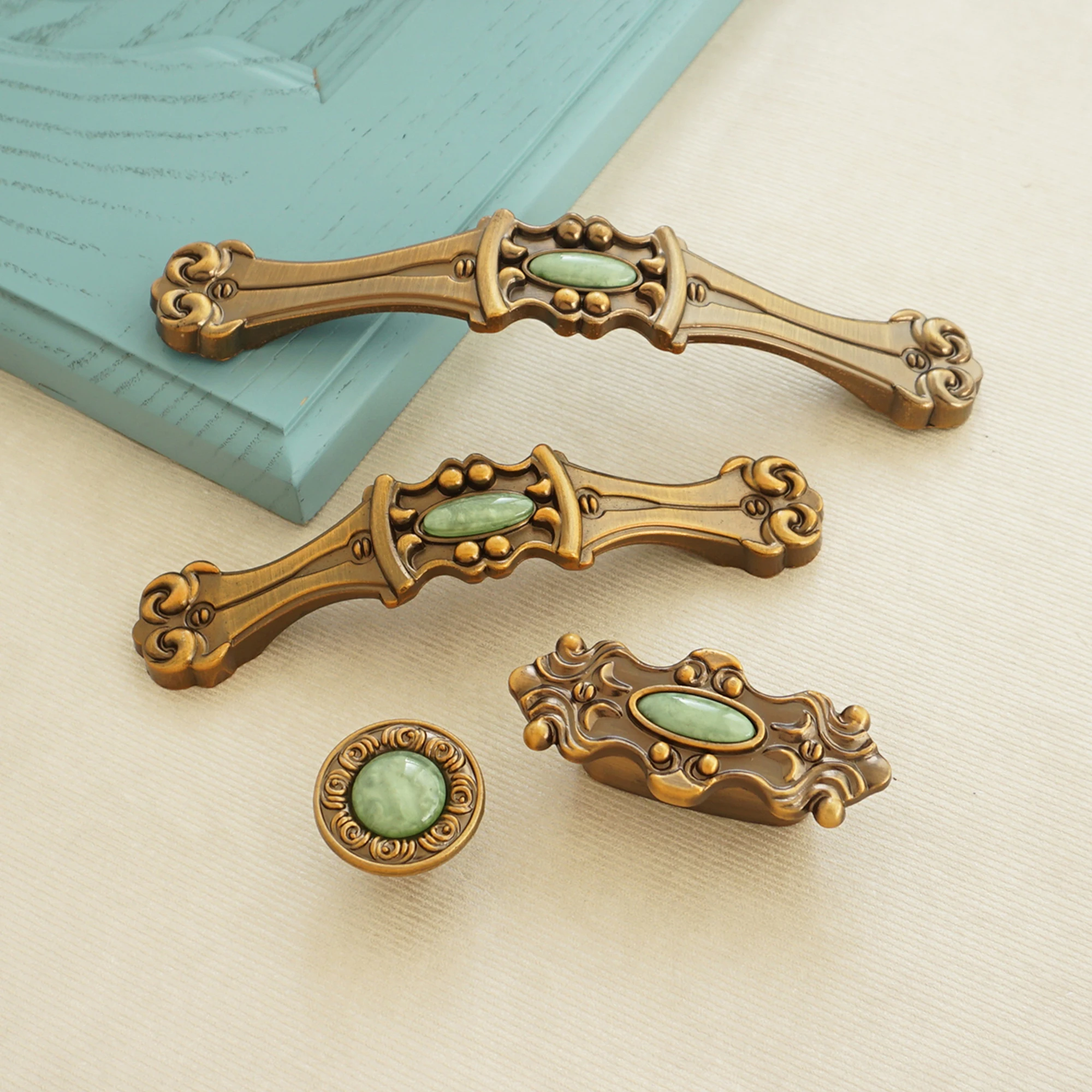 Круглые дверные ручки в стиле ретро кофейные винтажные медные для ящиков из