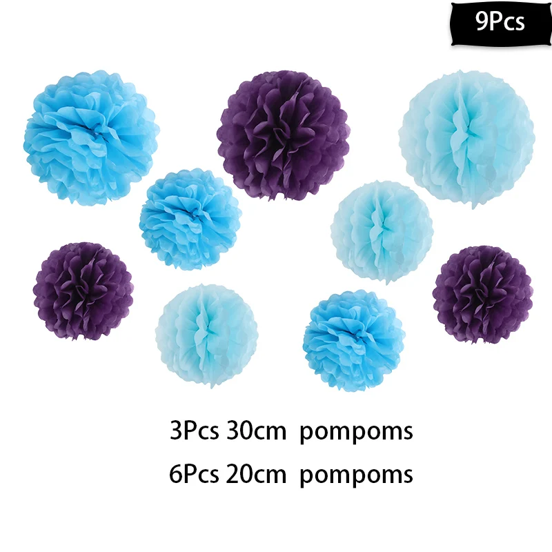 9pcs flowers MEIDDING девушка день рождения одноразовая посуда набор Русалка Вечерние воздушные шары тарелки чашки баннер для свадебного оформления Baby Shower - Цвет: 9pcs flowers