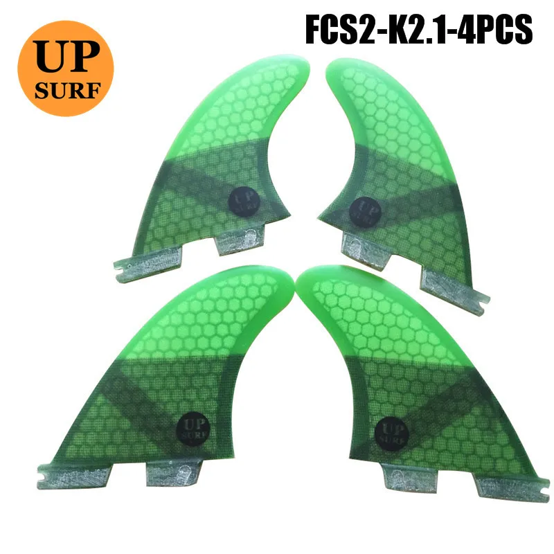 k2.1 4pcs green Плавники для серфинга G7/G5/Gl/K2.1 fcs ii плавники fcs 2 quad quilla surf fcs2 surf gl плавники fcs 2 quad 4 штуки quad - Цвет: k2.1 4pcs green