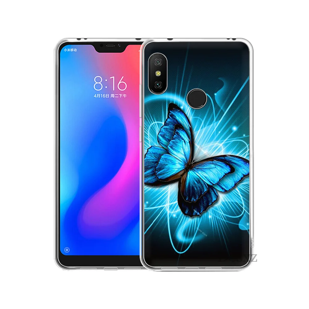 Чехол фантазия разноцветный принт в виде бабочки Coque для Xiaomi Redmi mi 8 SE Примечание 5