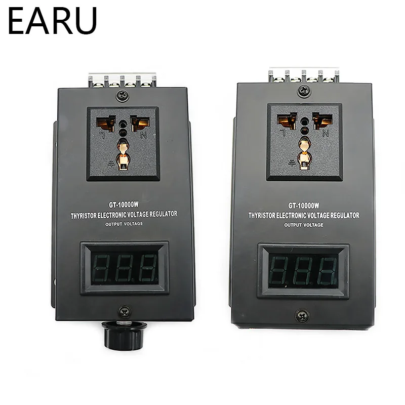 

AC0-220V 10000W SCR Silicon Electronic Voltage Regulator Temperature Heater Fan Motor Speed Controller Dimming Dimmer Thermostat