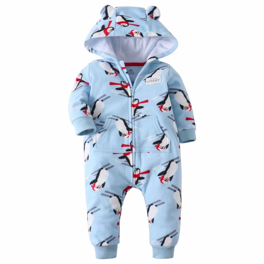 Комбинезоны для младенцев весна осень зима 2020 теплый флисовый костюм