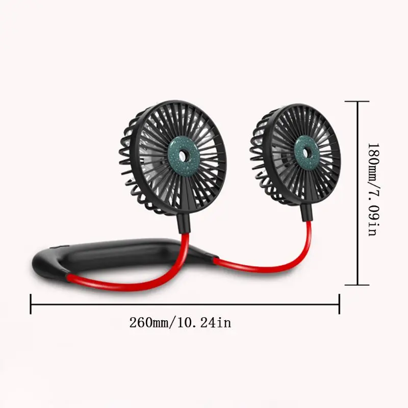 

Lazy Hanging Neck Fan Mini Adjustable Air Mister USB Charging Cooling Spray Fan