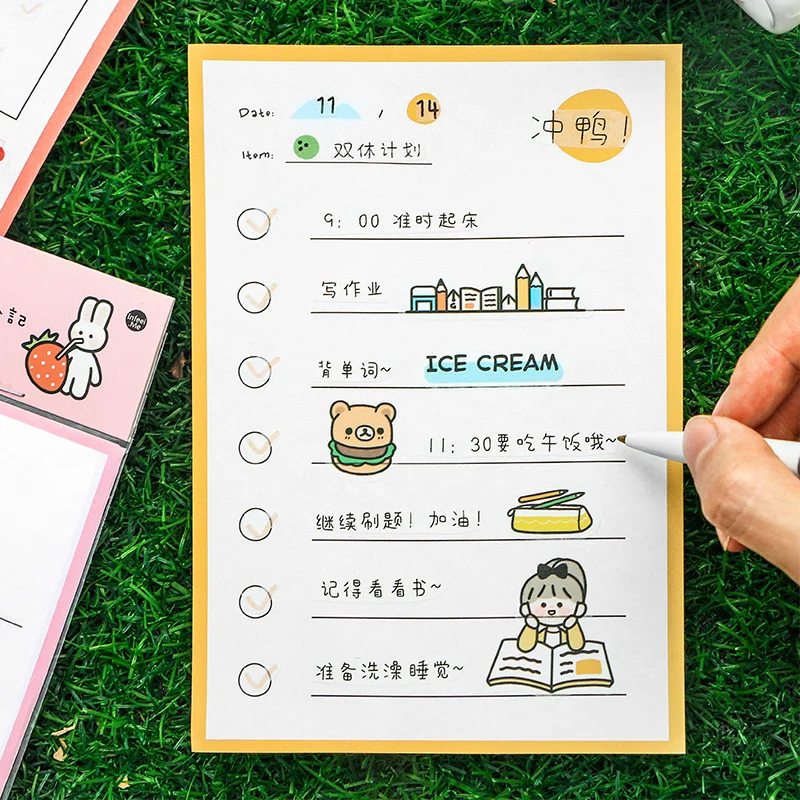 Mohamm блестящие наклейки с милыми рисунками и план список набор блокнотов