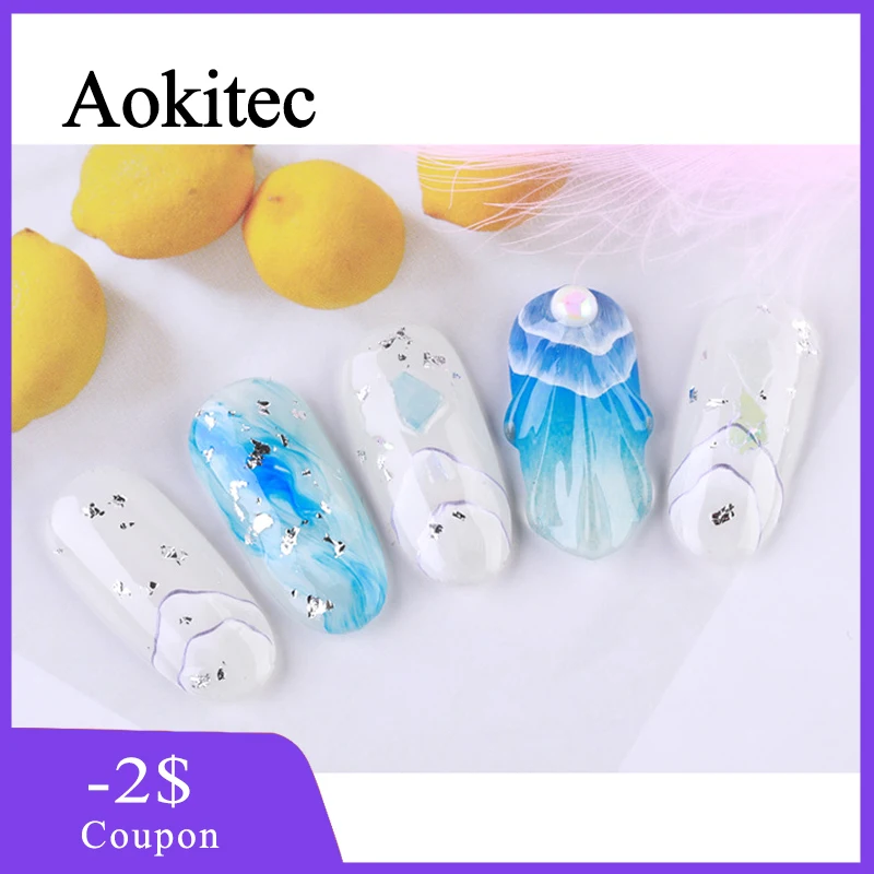Aokitec холм шаблон лак для ногтей переводная Наклейка на ногти водная наклейка