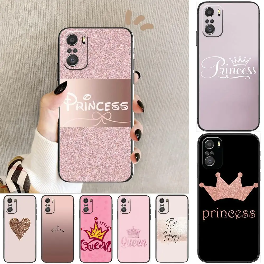

Popular Princess and queen Phone Case For xiaomi mi 11 Lite pro Ultra 10s 9 8 MIX 4 FOLD 10T 5g Black Cover Silicone Back Prett