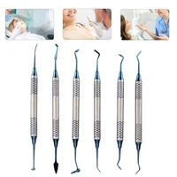 6pcs professional dental composite resin filling spatulas aesthetic restoration set spatula dental instrument autoclavable oral