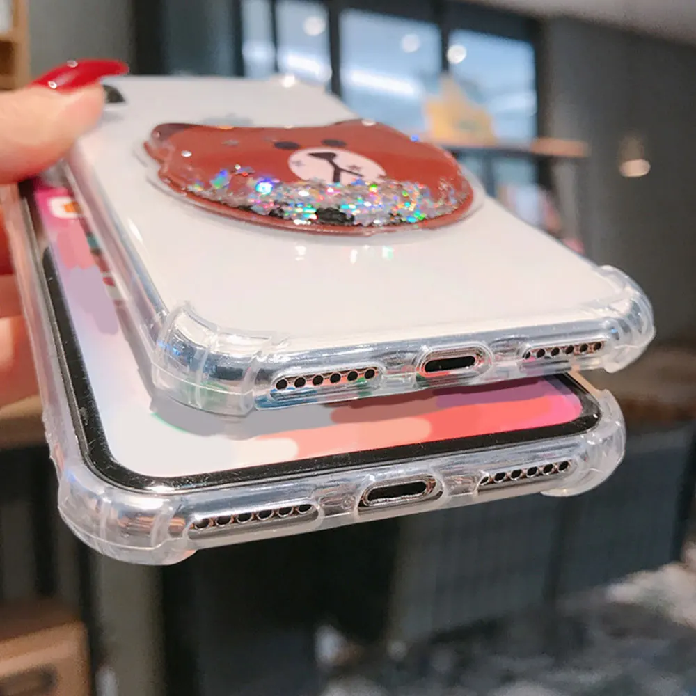 KISSCASE анти-осенний чехол для телефона samsung S9 S10 Plus J4 J6 2018 милый с сияющими блестками