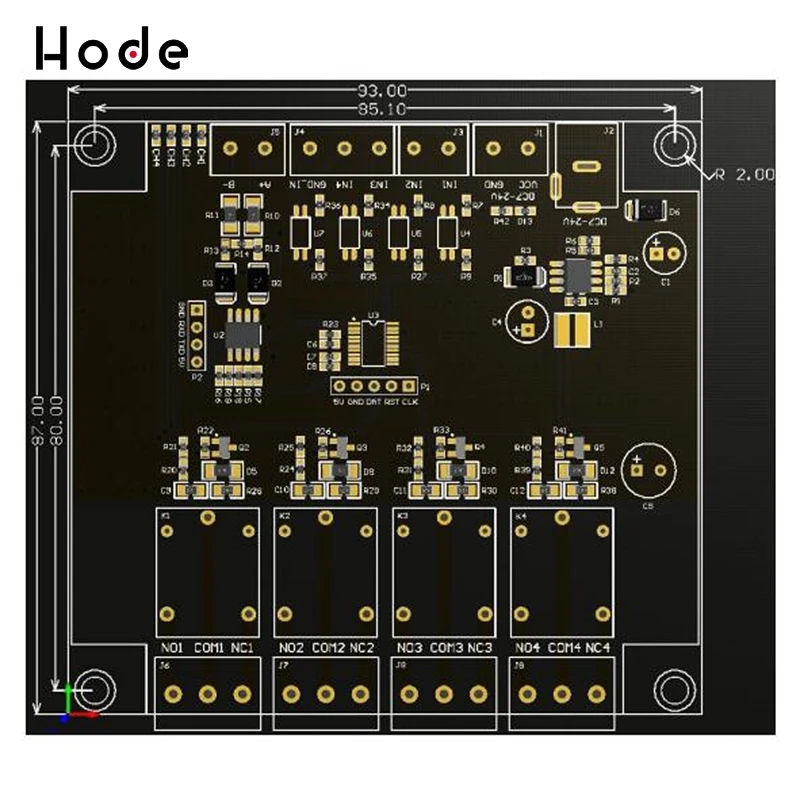 4-channel Modbus relay module 4-bit RTU switching input output | Инструменты