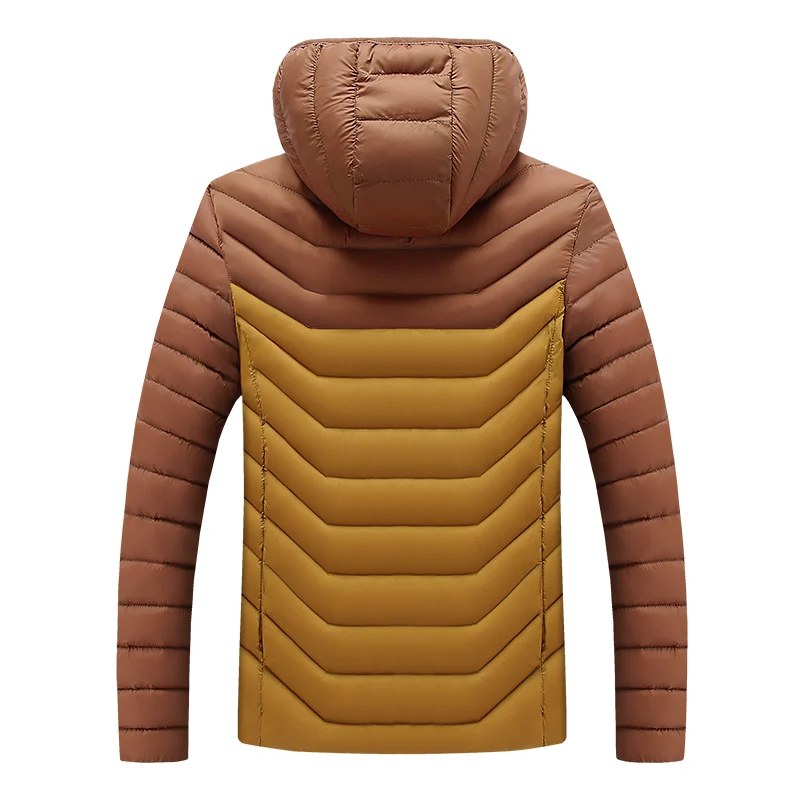 

Mens Winter Down Jacket Men 2020 Hooded Warm Jacket Waterproof Coat Soft Shell Casual Slim Fit Solid Color Jackets For Men