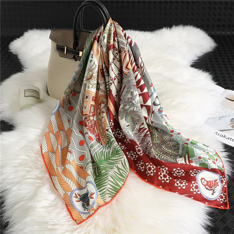 

Mulberry Scarf Women Silk Scarf Luxury Shawl Scarves Beach Cover-ups Bandana Hijabs Bufand de seda Foulard en soie solar playa