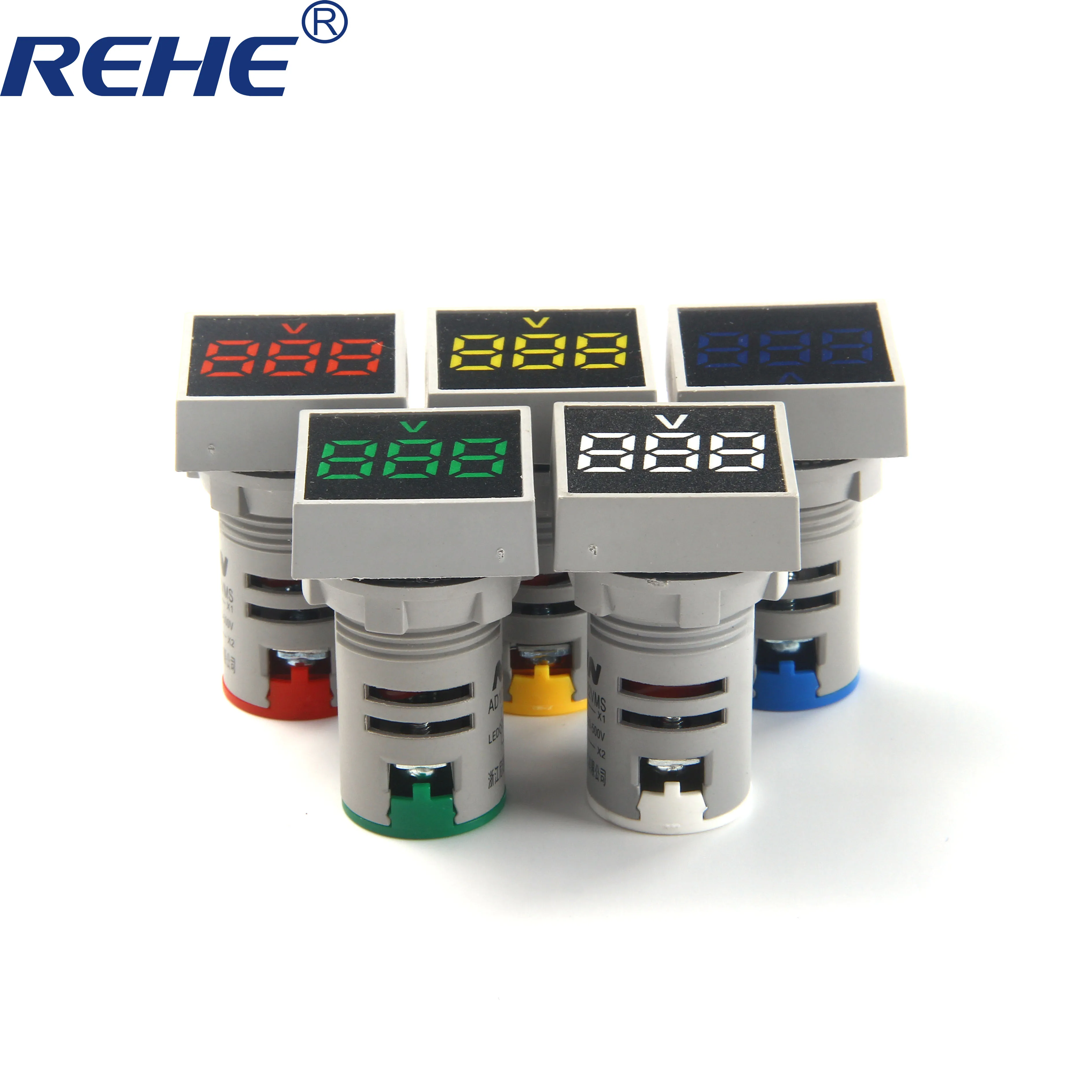 

Светодиодная мини-панель, 22 мм, 20-500 В, цифровой вольтметр переменного тока вольт, красный, зеленый, желтый