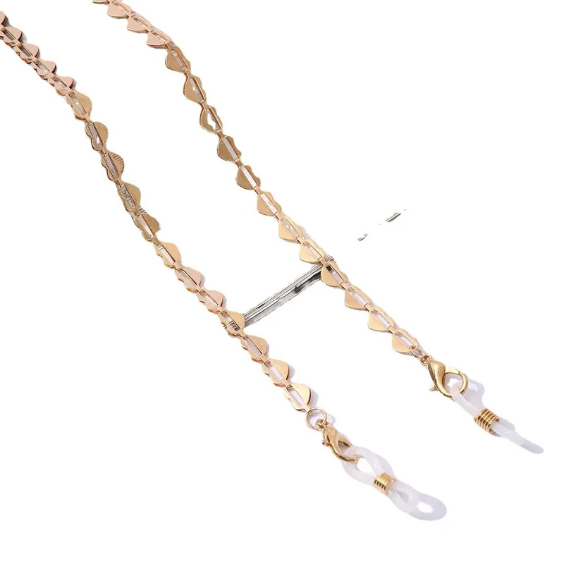 

Handmade Gold Plated Metal Chain Sunglasses Masking Chains For Women Delicate Crystal Eyeglasses Chains 2021 Jewelry Wholesale