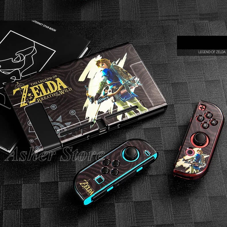 6 Nintendo switch шаблон Защитный чехол красочный жесткий корпус+ 4 Аналоговые крышки для nintendo Switch консоли Joy-con аксессуары - Цвет: 6
