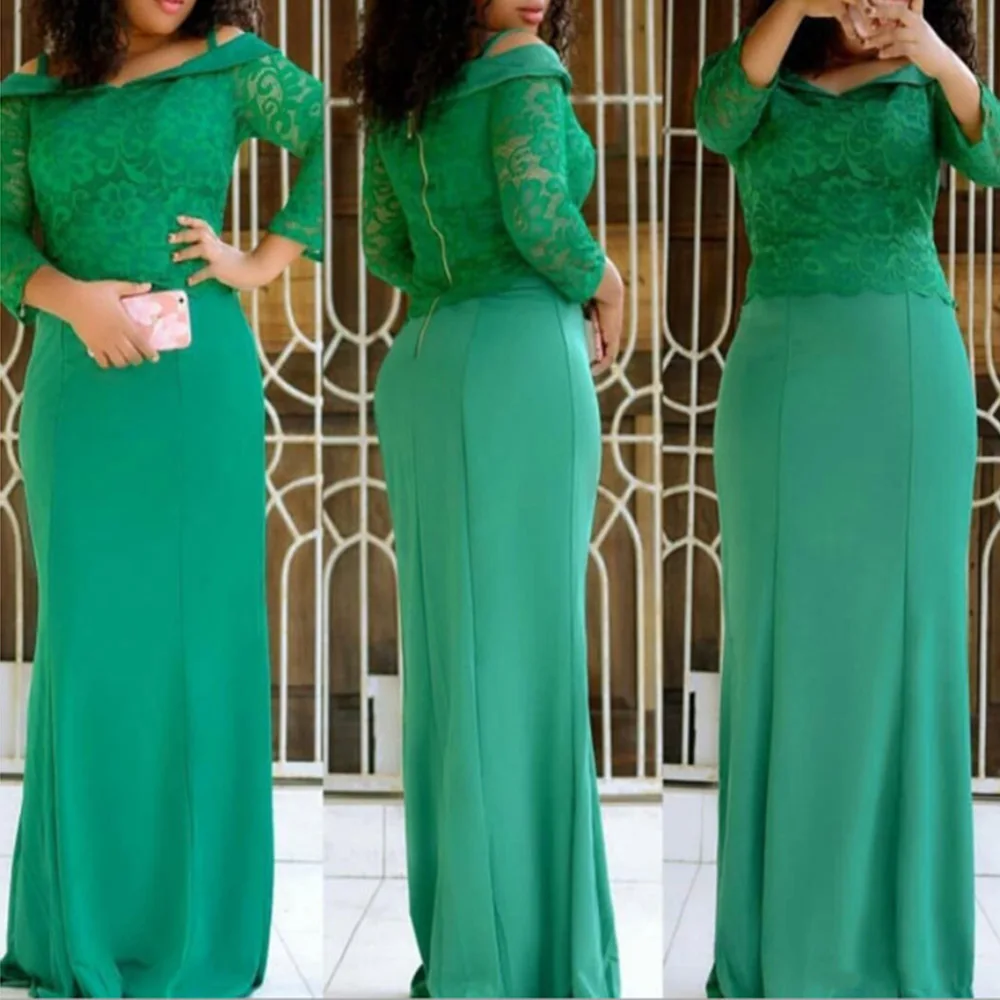 Сексуальные женские кружевные Длинные вечерние платья 2020 африканские летние