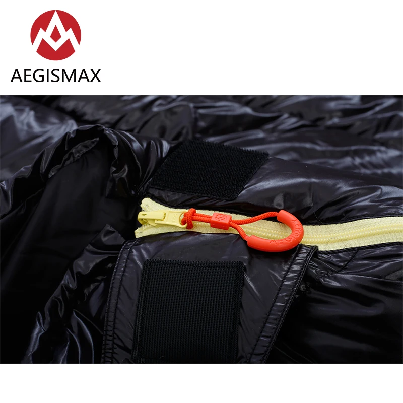 Ветер Жесткий AEGISMAX взрослый M2 длинный 200x86 см черный Открытый Кемпинг Сверхлегкий весна осень лето гусиный пух спальный мешок ленивый мешок