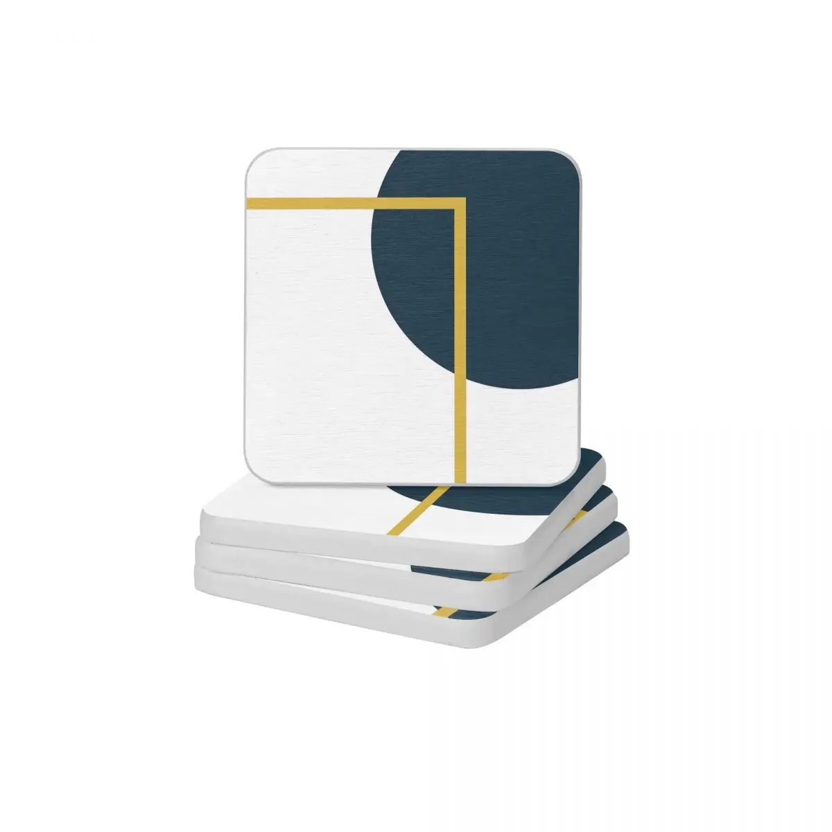 

Абстрактная Геометрическая Минималистичная темно-синяя диатомная квадратная круглая подставка Нескользящие Коврик для мыла и зубной щетк...