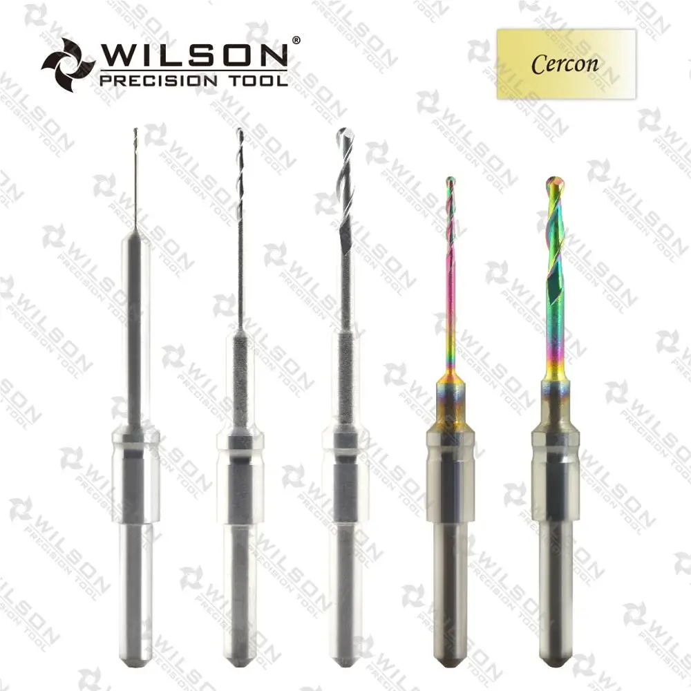 Фрезерные боры WILSON PRECISION TOOL подходящие для станков Cercon резка циркония Общая длина