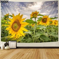 nknk sunflower tapestry sky wall tapestry landscape tapestries plant tenture mandala rug wall wall hanging mandala hippie new